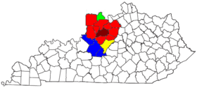 The Louisville-Jefferson County-Elizabethtown-Bardstown, KY-IN CSA (as of March 6, 2020)      Jefferson County, KY      Surrounding counties in Louisville-Jefferson County, KY-IN MSA      Elizabethtown-Fort Knox, KY MSA      Bardstown, KY μSA      Scottsburg, IN μSA