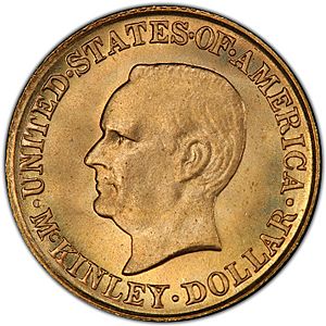 McKinley Birthplace Memorial uncirculated dollar (common obverse)