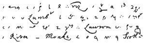 Pepys diary shorthand