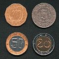 Scan of 4 Algerian coins