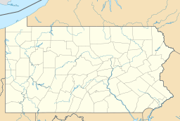 Location of Marsh Creek Lake in Pennsylvania, USA.