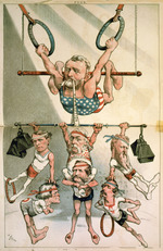 Ulysses S. Grant Trapeze Cartoon Keppler Puck 1880