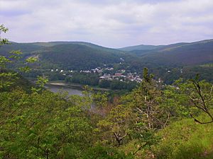 View of Shickshinny from the Mocanaqua Loop Trail