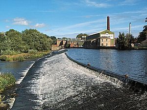 Weir on the River Wharfe at Otley - geograph.org.uk - 45975