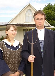 American Gothic house picture taken