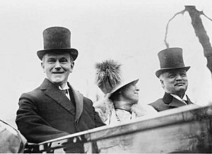 Calvin Coolidge, Mrs. Coolidge and Senator Curtis