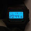 Casio W-86 digital watch electroluminescent backlight (i)