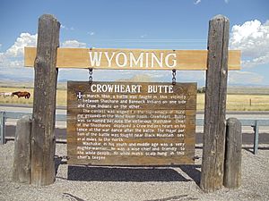Crowheart Butte Sign