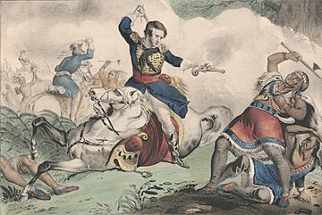 Death of Tecumseh- Battle of the Thames Oct. 18- 1813 - lith. & pub. by N. Currier. LCCN91794824