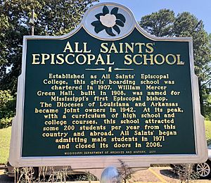 Historical Marker about the All Saints Episcopal School