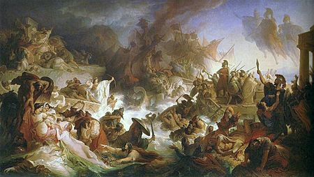 Kaulbach, Wilhelm von - Die Seeschlacht bei Salamis - 1868