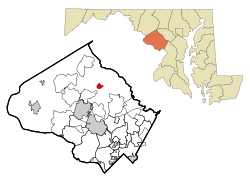 Location of Laytonsville, Maryland