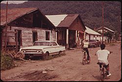 Street scene in Rand in the 1970s