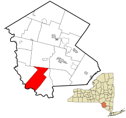 Sullivan County New York incorporated and unincorporated areas Highland highlighted