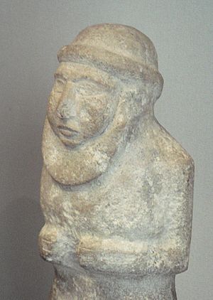Uruk King-Priest 3300 BCE portrait detail