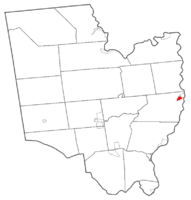 Map highlighting Victory's location within Saratoga County.