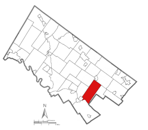Location of Whitemarsh Township in Montgomery County