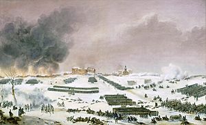 Battle of Eylau 1807 - attack of the cemetery, by Jean-Antoine-Siméon