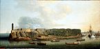 Dominic Serres the Elder - The Capture of Havana, 1762- The Morro Castle and the Boom Defence Before the Attack