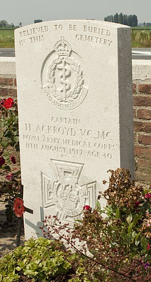 Harold Ackroyd VC gravestone