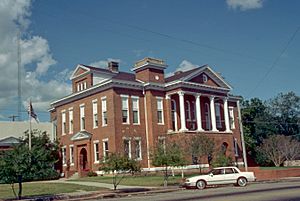 The Jefferson Davis County Courthouse is one of four sites in Prentiss listed on the National Register of Historic Places.