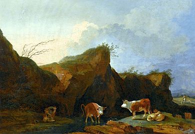 Loutherbourg Landscape with cows