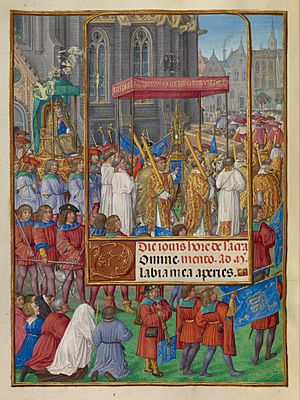 Master of James IV of Scotland (Flemish, before 1465 - about 1541) - Procession for Corpus Christi - Google Art Project