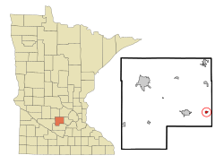 Location of Platowithin McLeod County, Minnesota