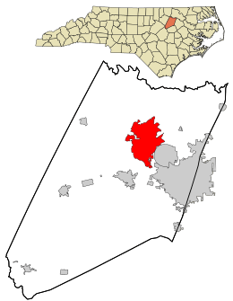 Location in Nash County and the state of North Carolina.