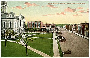 South side of the courthouse square, early 1900's.