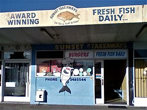 Sunset Fish and Chip Shop, Rotorua NZ