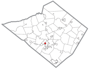 Location within Berks County