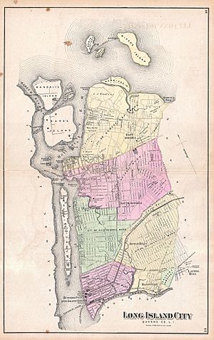 1873 Beers Map of Astoria and Long Island City, Queens, New York - Geographicus - LongIslandCity-beers-1873