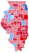 Illinois presidential election result by county, 2004