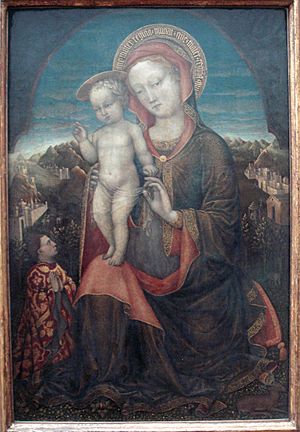Jacopo Bellini La Vierge d humilite adoree par un prince de la maison d Estee 1440