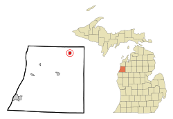Location of Copemish, Michigan