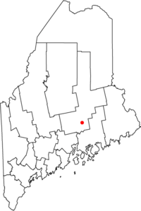 Map of Maine highlighting Orono