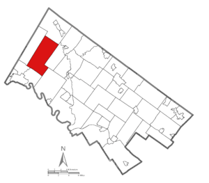 Location of New Hanover Township in Montgomery County
