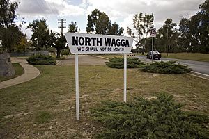 North Wagga 'We Shall Not Be Moved' sign