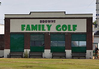 Originally Brown's Ice Cream this PLUTO pumping station is now a Family Golf venue.jpg