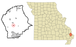 Location of Haywood City, Missouri