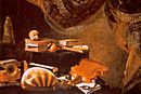 Baschenis, Evaristo ~ Still Life with Musical Instruments, undated, oil on canvas, Pinacoteca di Brera, Milan