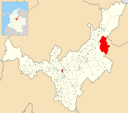 Location of the municipality and town of Chita in the Boyacá Department of Colombia.