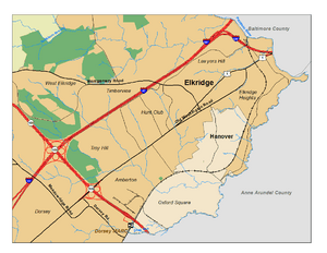 Elkridge, MD Map