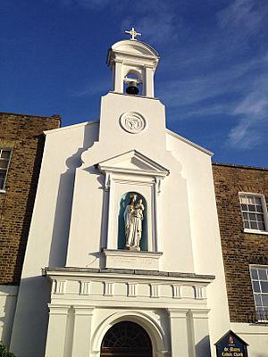 Facade of St. Mary's Church, Hampstead, London