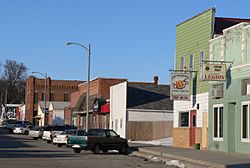 Downtown Leigh: east side of Main Street