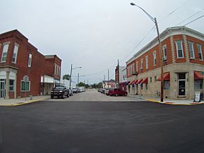 Looking down West Main Street from U.S. 231