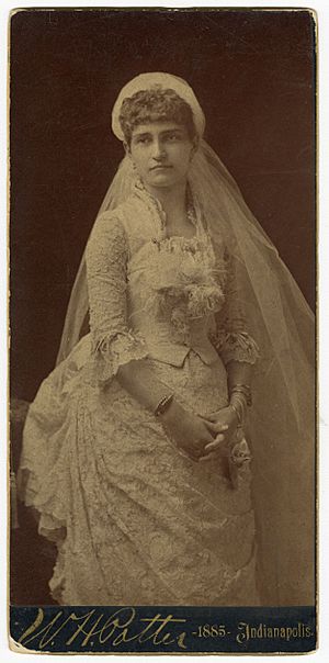 Mary Harrison McKee in wedding gown - DPLA - b48bbd0b0dbcc7a2f2eecde8d4a1c8a0
