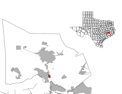 Location of Oak Ridge North, Texas