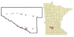 Location of Franklin, Minnesota